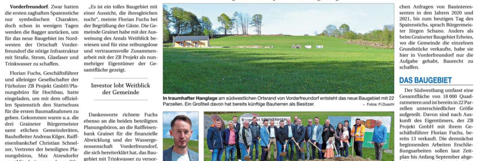 PNP Artikel Spatenstich